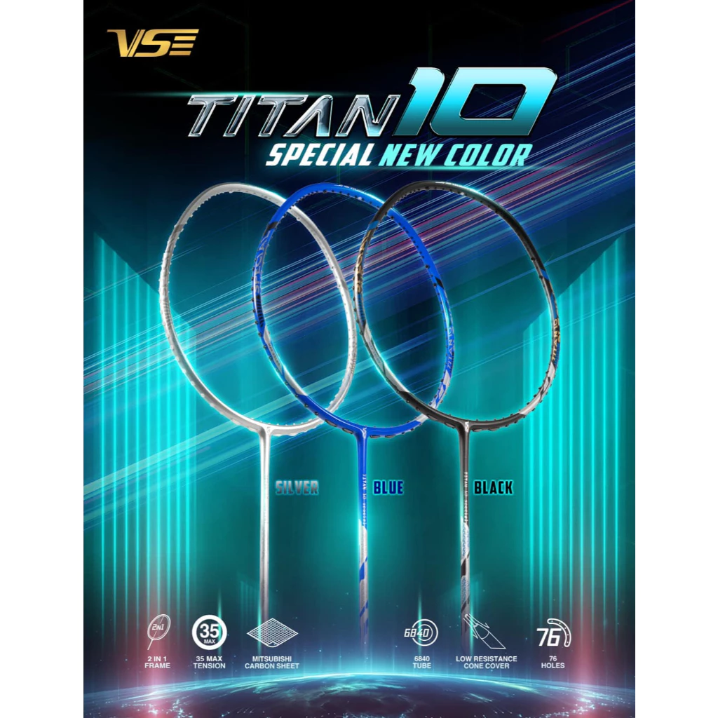 VENSON รุ่น TITAN 10 Special Black/Silver/Blue